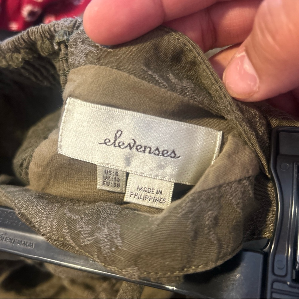 elevenses Olive Halter Tie-Front Jumpsuit - Picture 2 of 16
